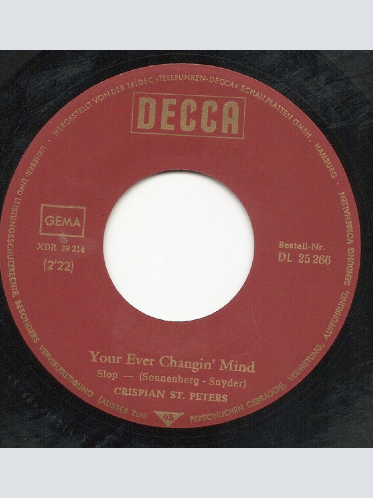 Vinyl / Crispian St. Peters - Your Ever Changin' Mind