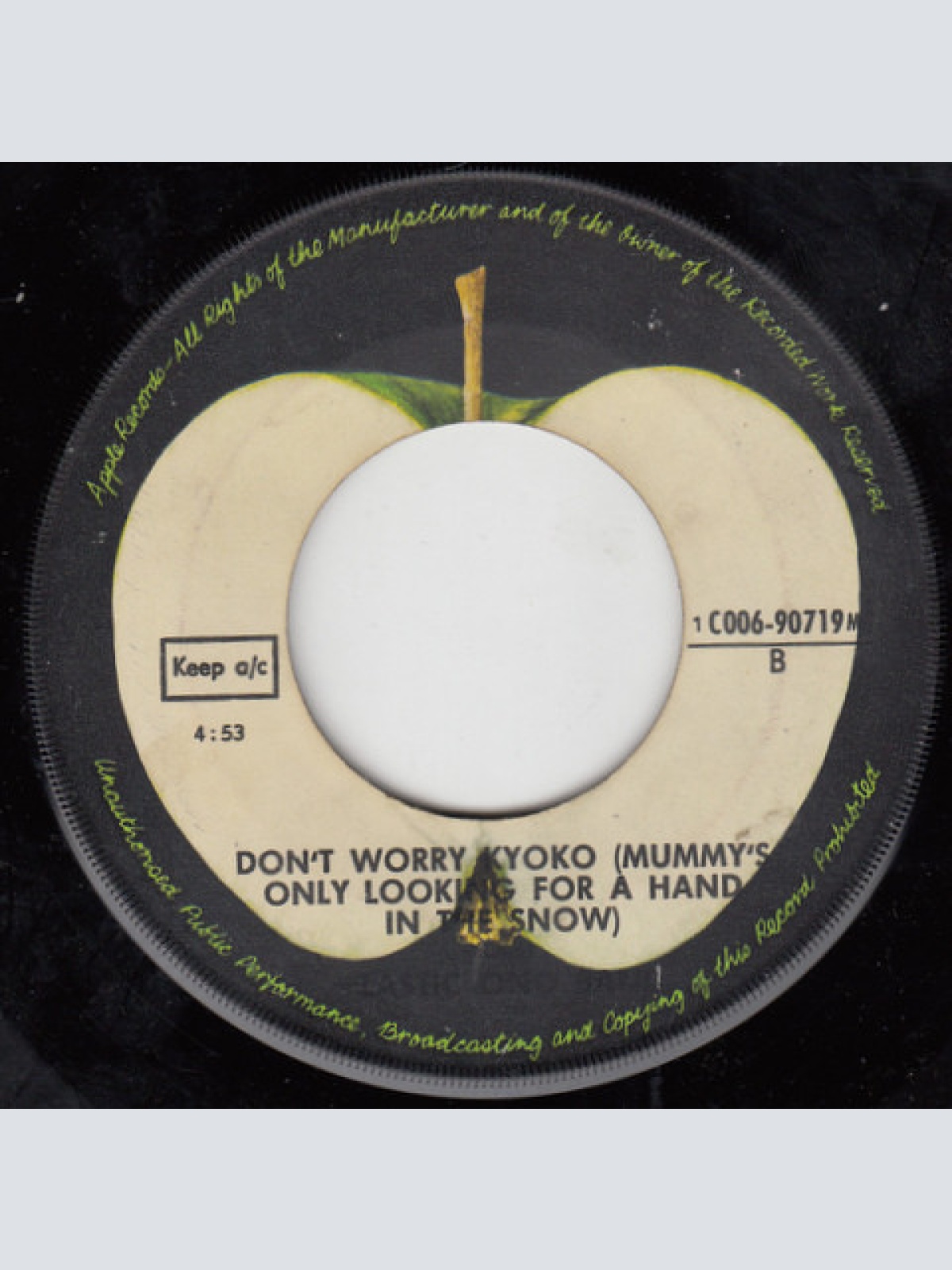 Vinyl / Plastic Ono Band* - Cold Turkey