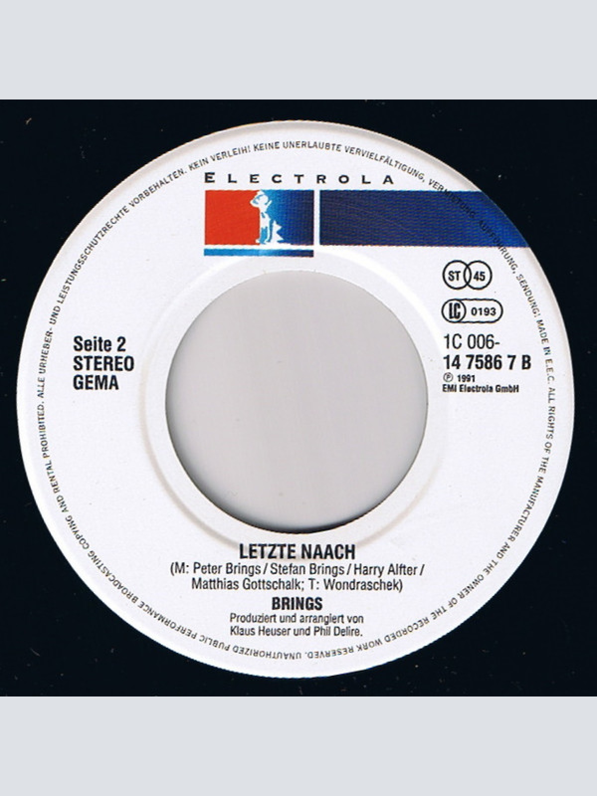 Vinyl / Brings - Ich Schenk Dir Mi Hätz