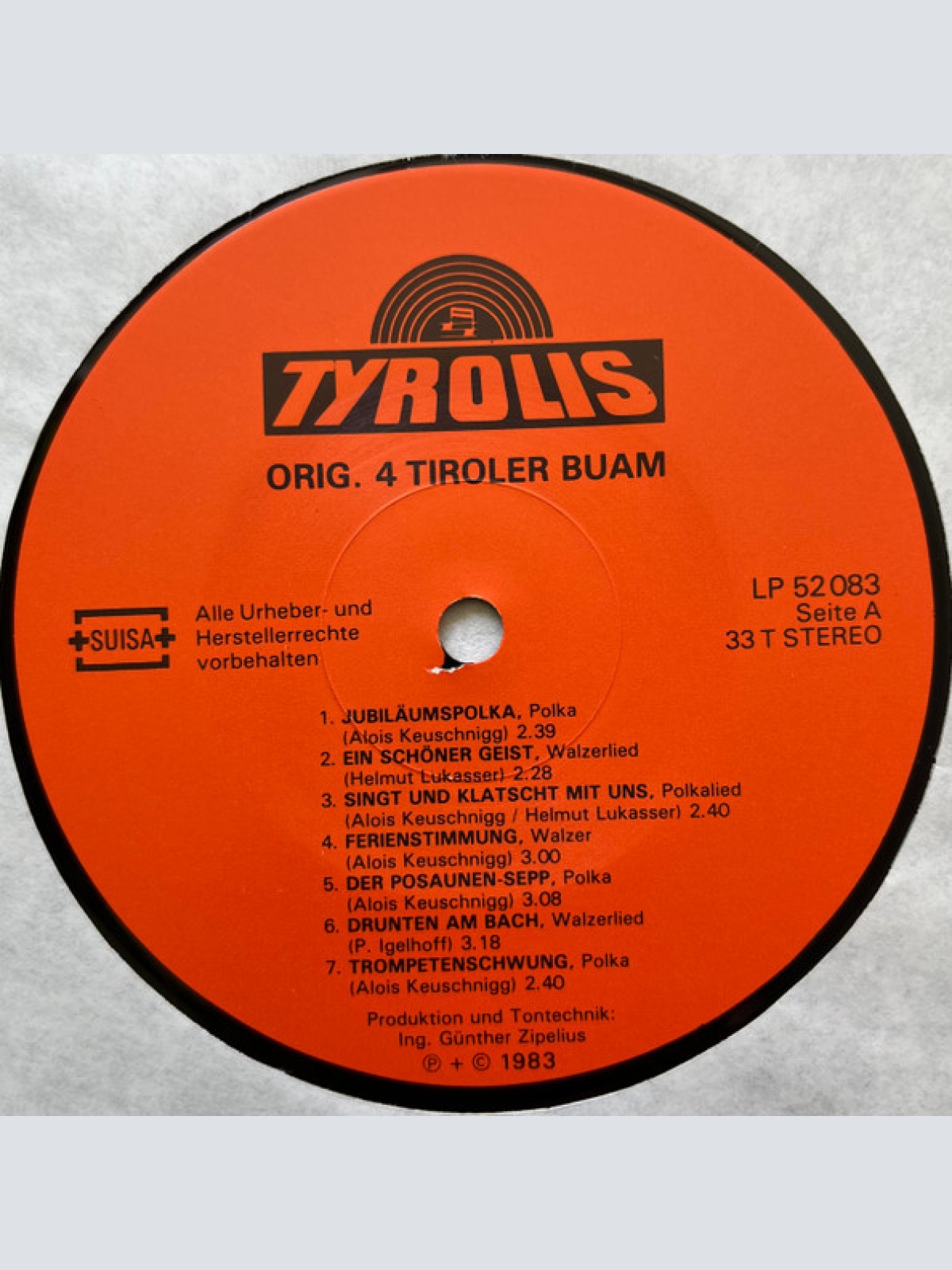 Vinyl / Original 4 Tiroler Buam - Original 4 Tiroler Buam