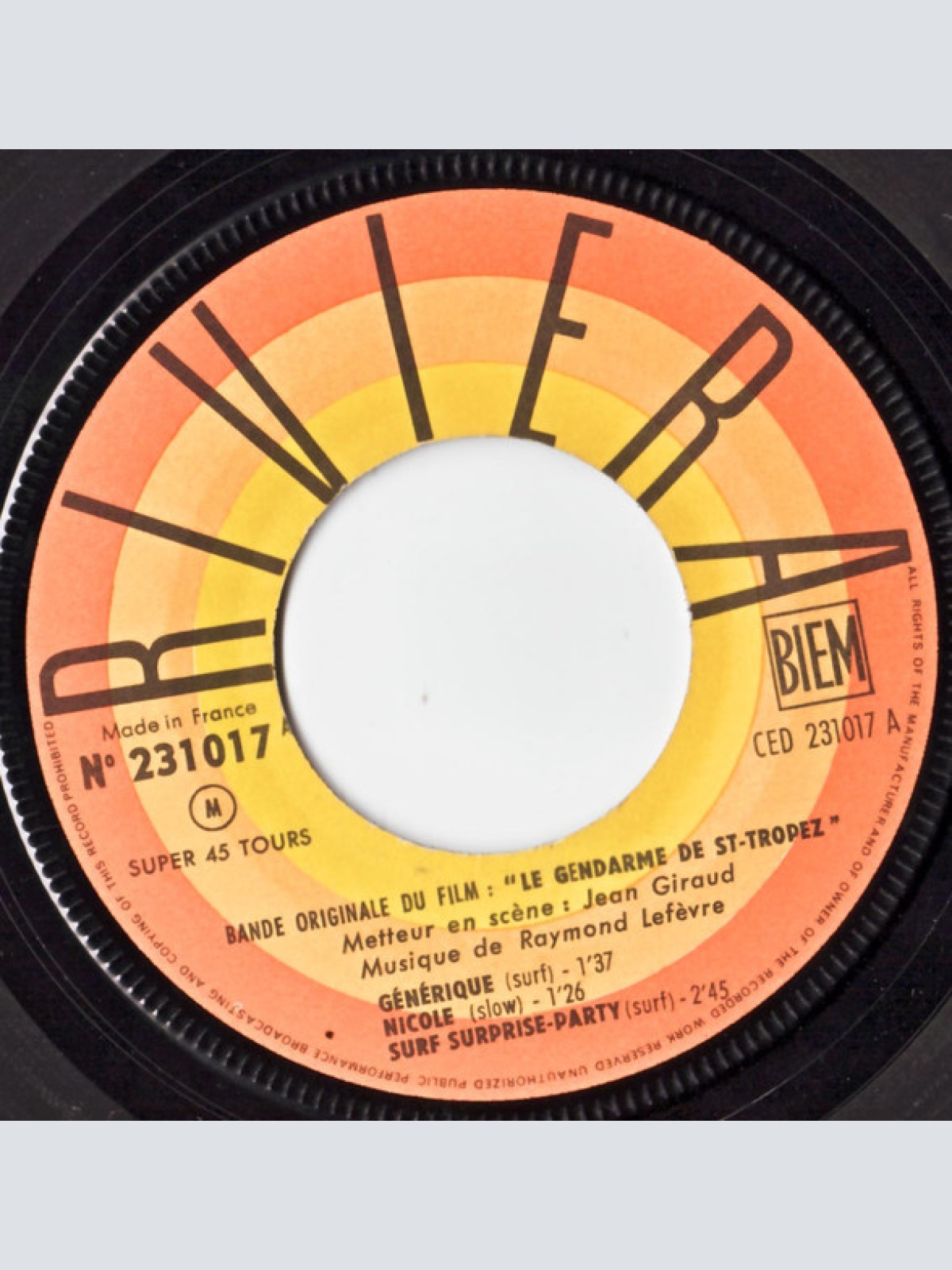 Vinyl / Raymond Lefèvre - Le Gendarme De Saint-Tropez (Bande Originale Du Film)