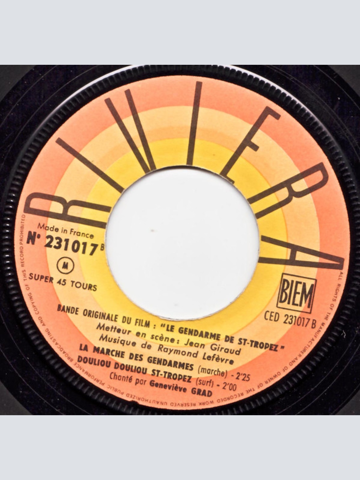 Vinyl / Raymond Lefèvre - Le Gendarme De Saint-Tropez (Bande Originale Du Film)