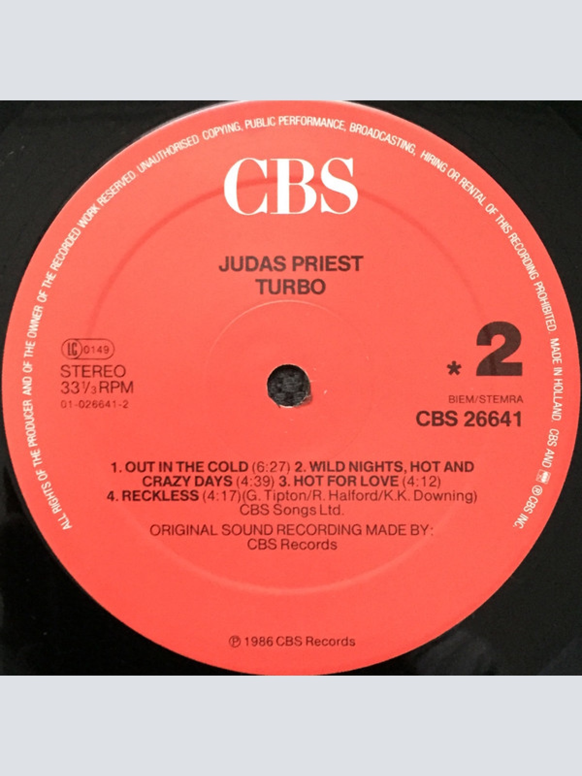 Vinyl / Judas Priest - Turbo