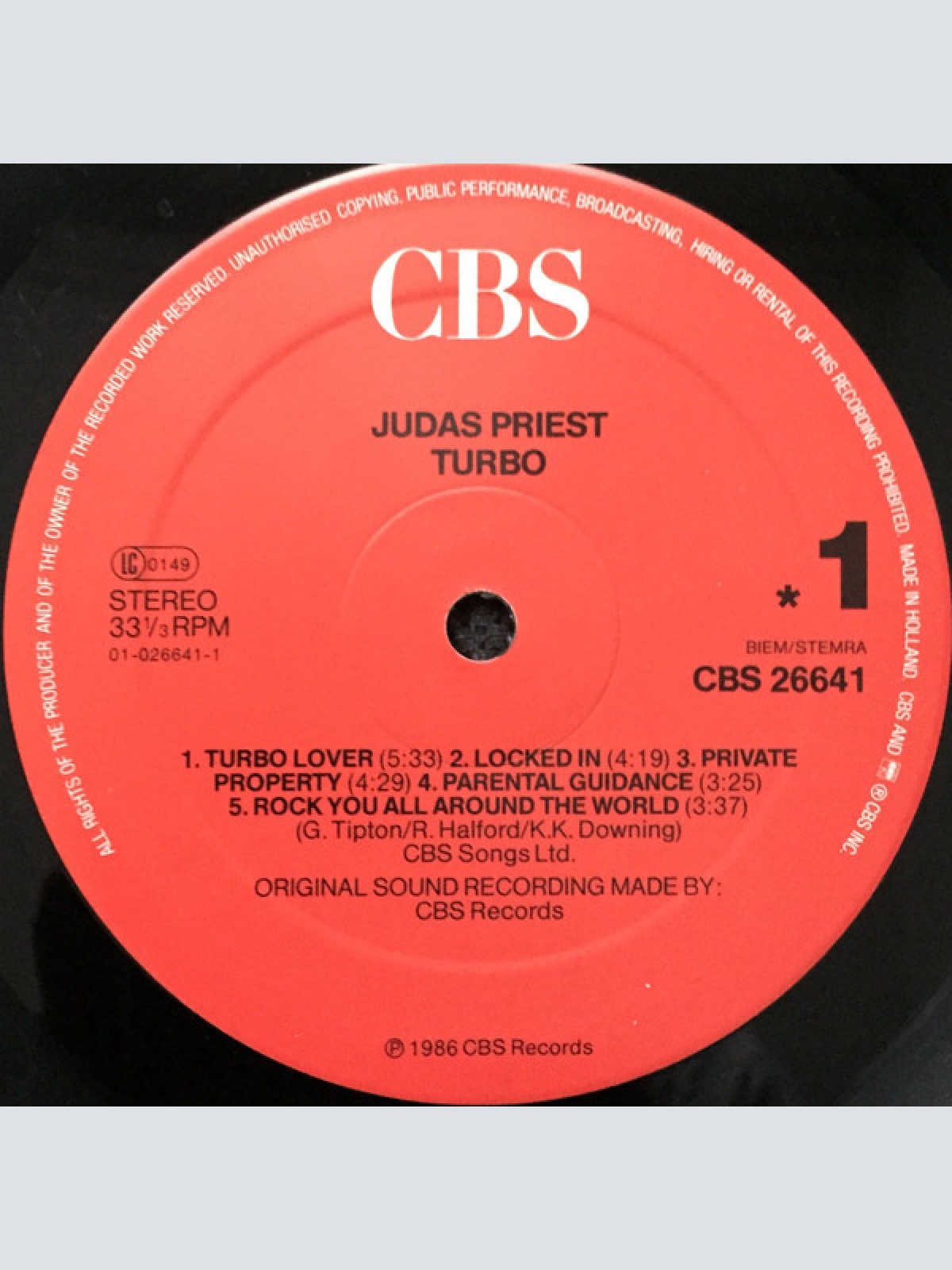 Vinyl / Judas Priest - Turbo