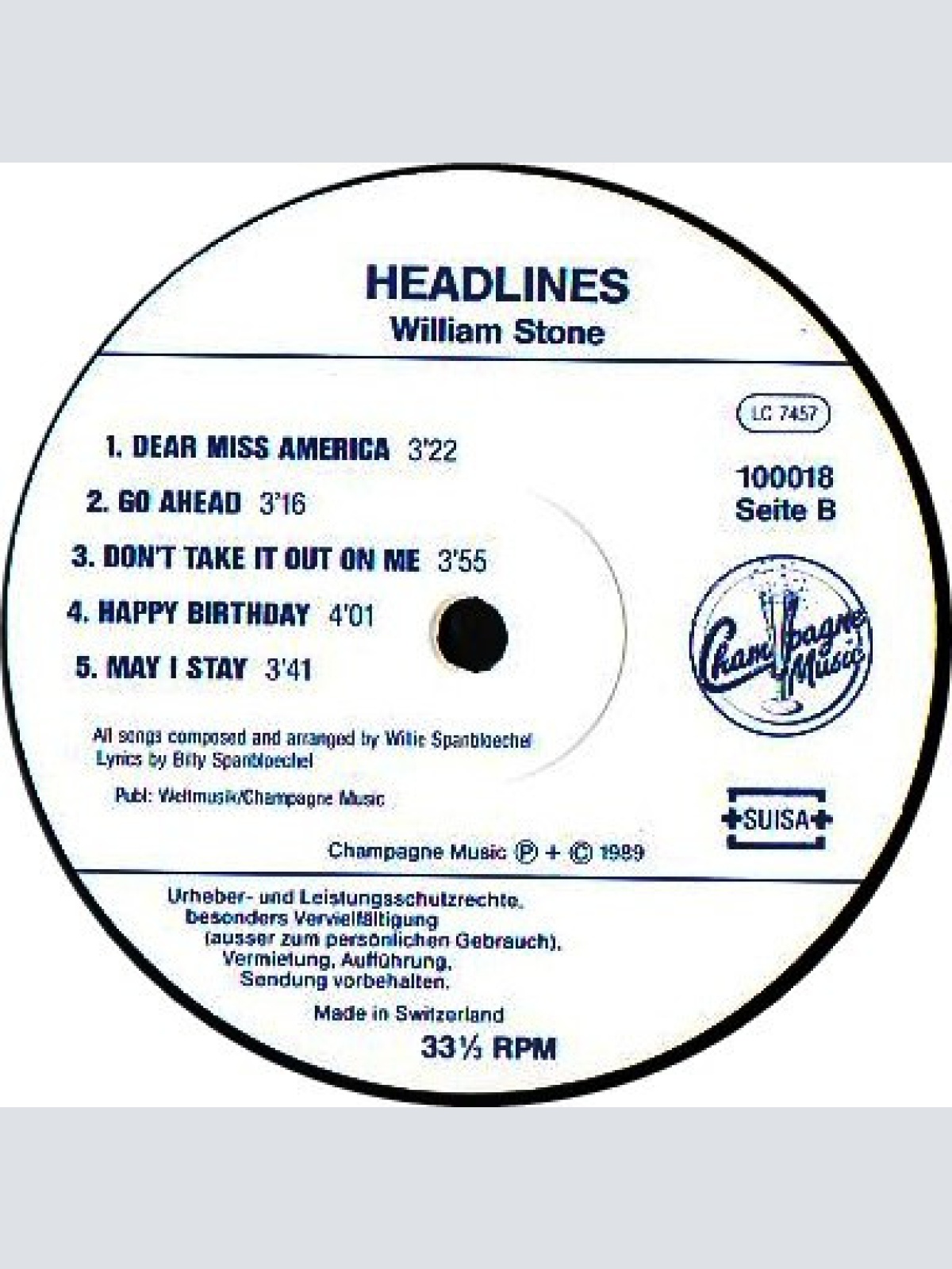 Vinyl / William Stone (4) - Headlines