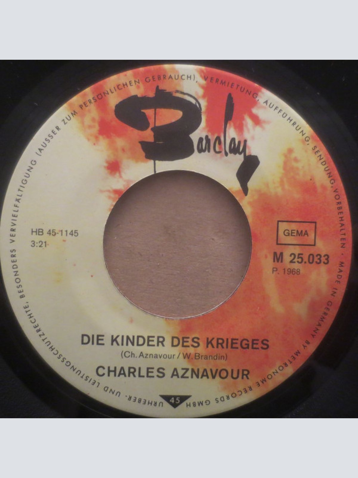 Vinyl / Charles Aznavour - Caroline / Kinder Des Krieges