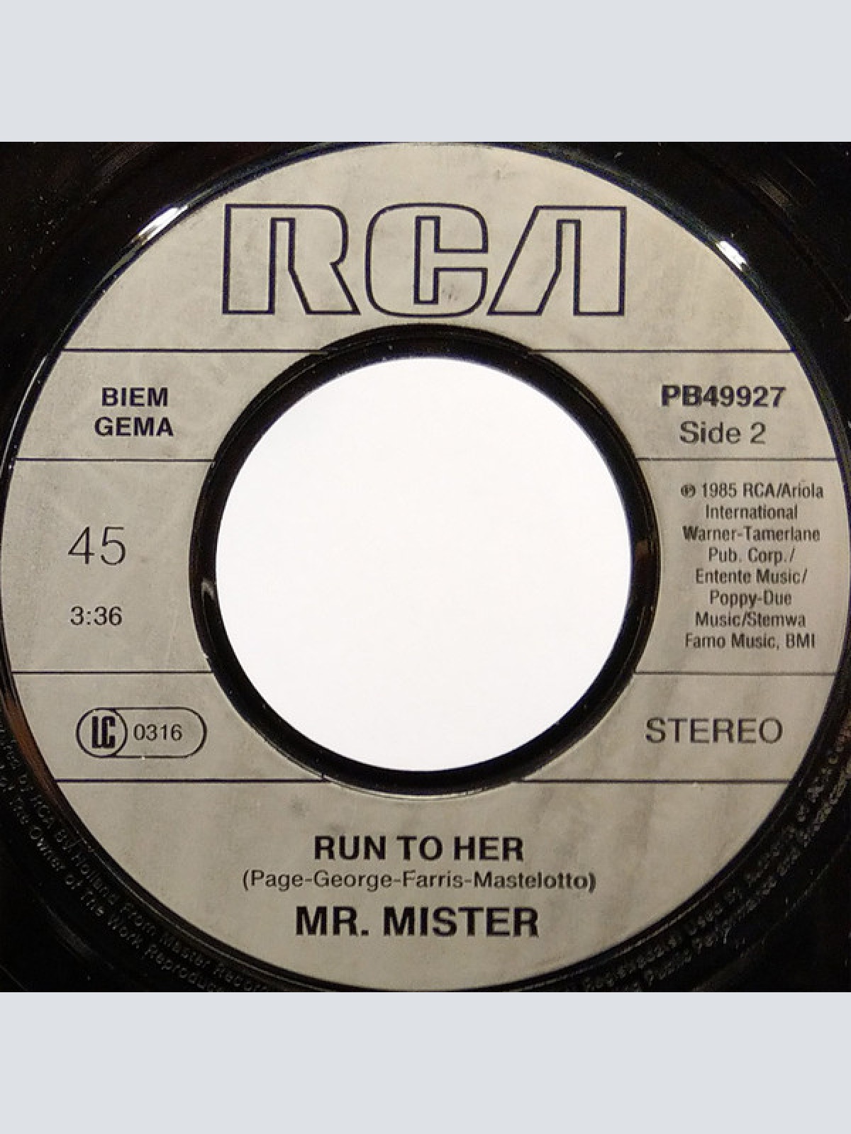 Vinyl / Mr. Mister - Kyrie