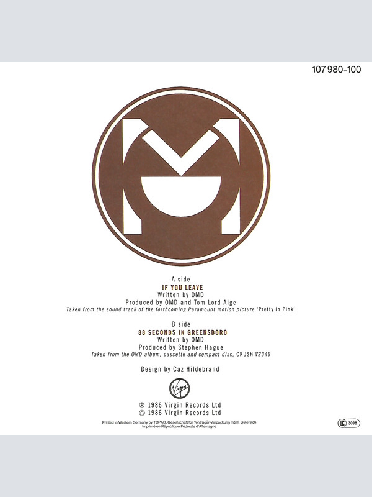 Vinyl / Orchestral Manoeuvres In The Dark - If You Leave