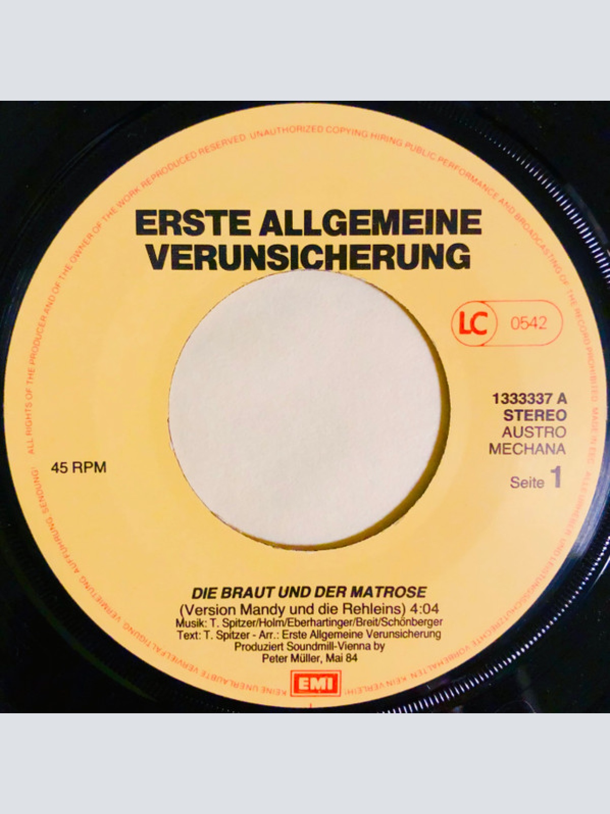 Vinyl / Erste Allgemeine Verunsicherung* - Die Braut Und Der Matrose