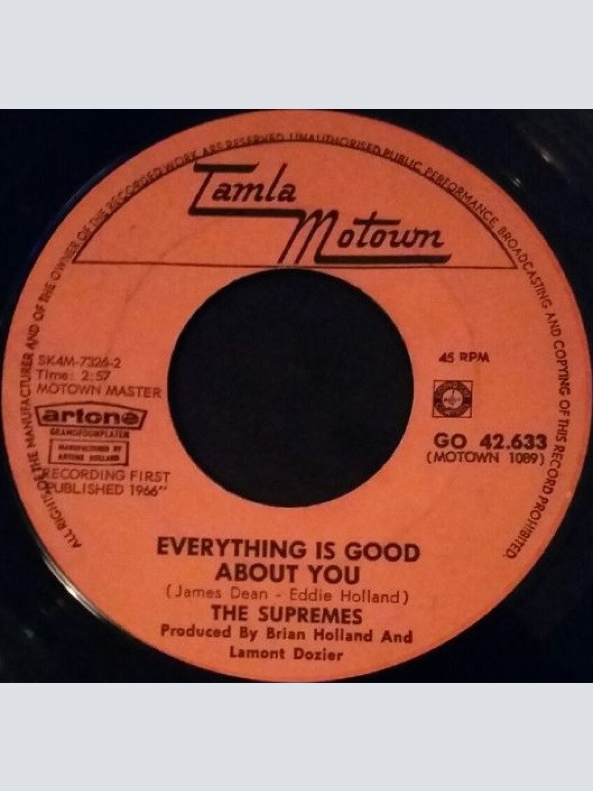 Vinyl / The Supremes - My World Is Empty Without You