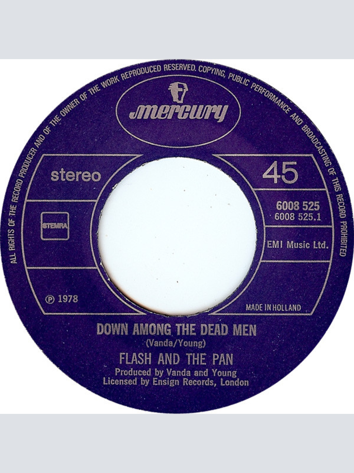 Vinyl / Flash And The Pan* - Down Among The Dead Men
