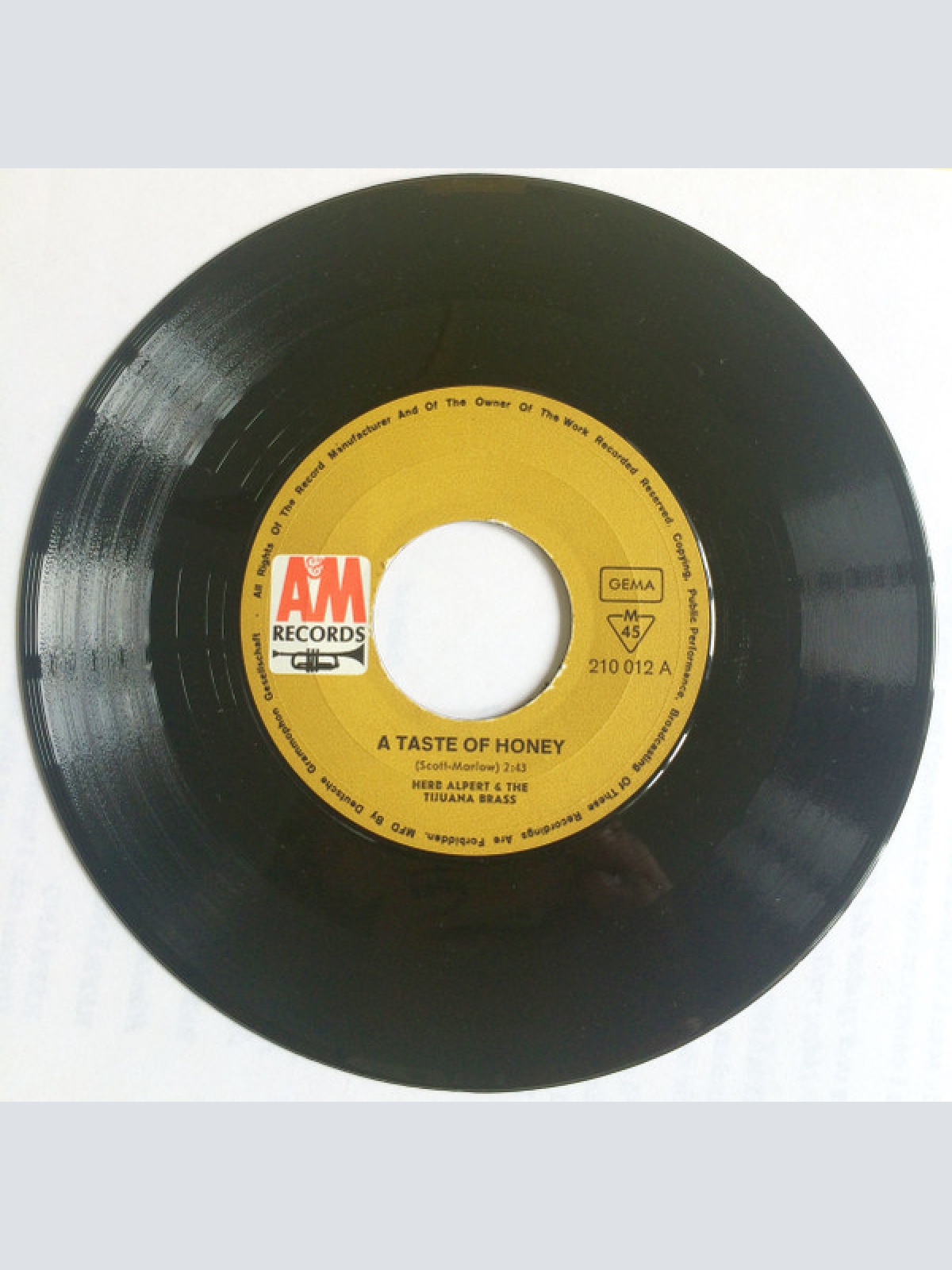 Vinyl / Herb Alpert & The Tijuana Brass - A Taste Of Honey / Mexican Shuffle