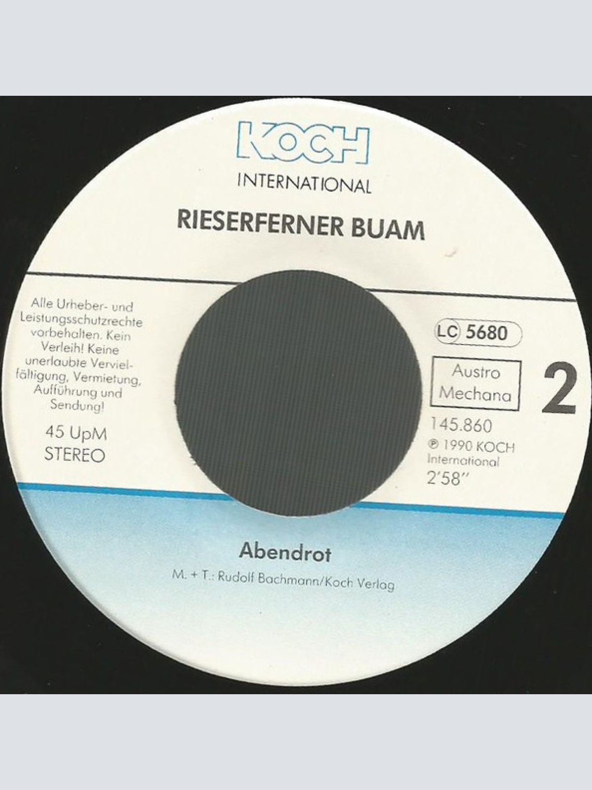 Vinyl / Rieserferner Buam - Ziach Ma Di Schuach Aus
