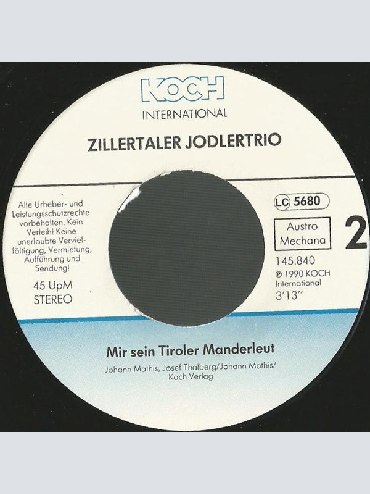 Vinyl / Zillertaler Jodlertrio - Der Liebe Gott Muß A Tiroler Sein