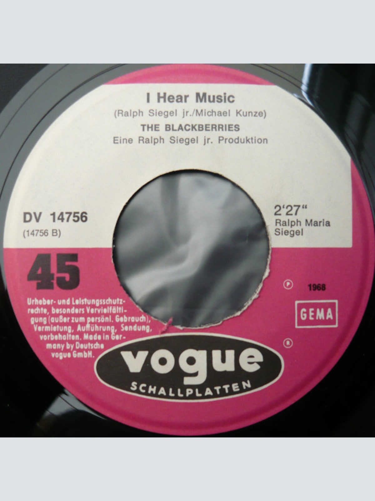 Vinyl / The Blackberries (2) - I Need A Time-Machine