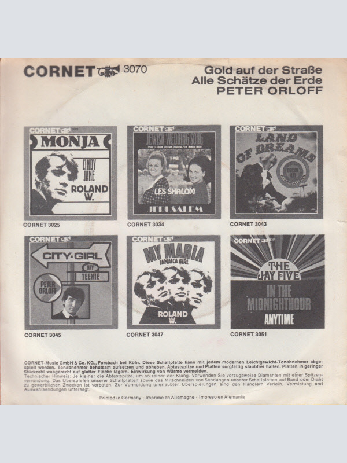 Vinyl / Peter Orloff - Gold Auf Der Strasse