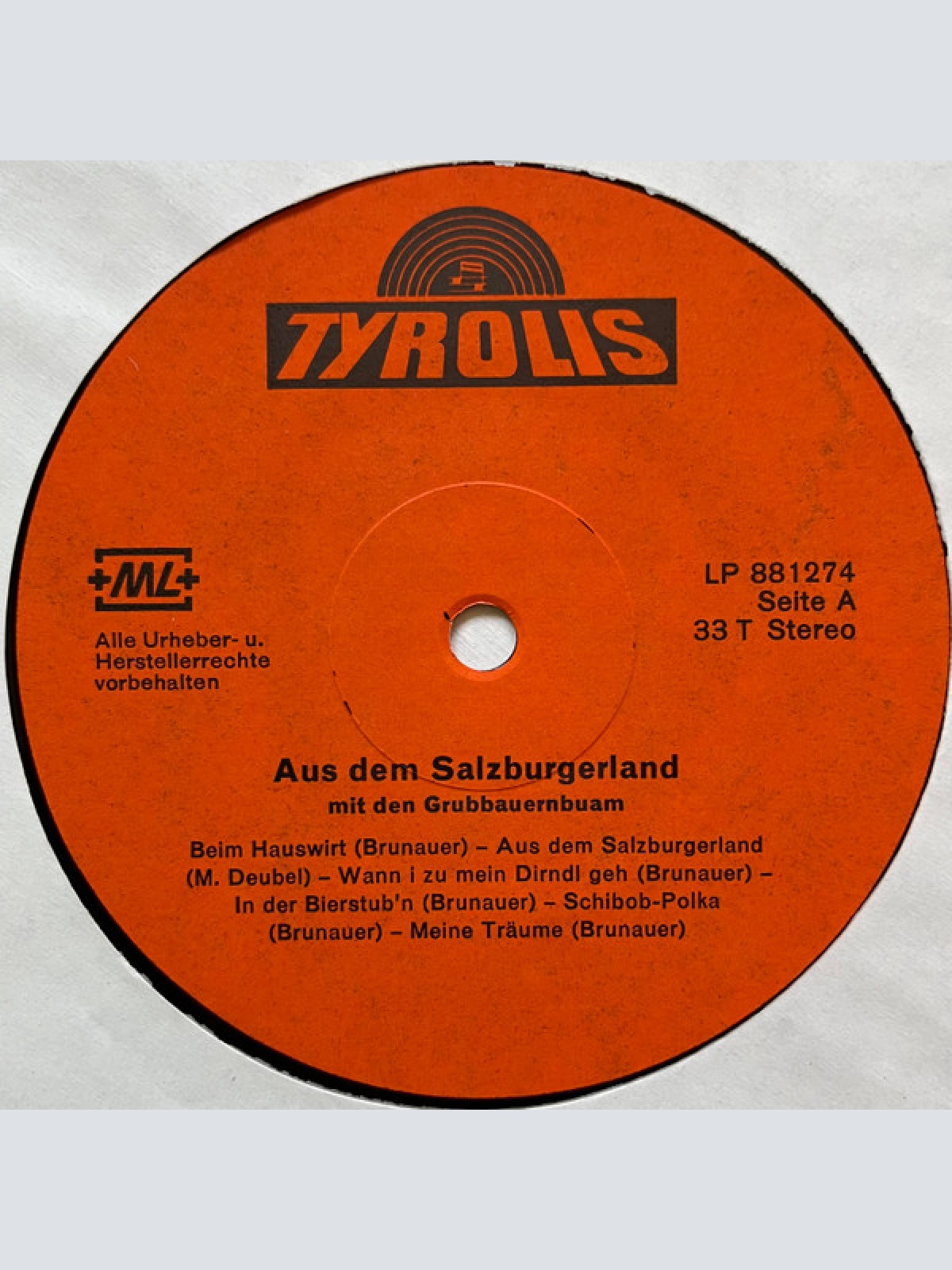 Vinyl / Den Grubbauern Buam* Sängerinnen: Maria Deubl Und Julie Steiner - Aus Dem Salzburgerland