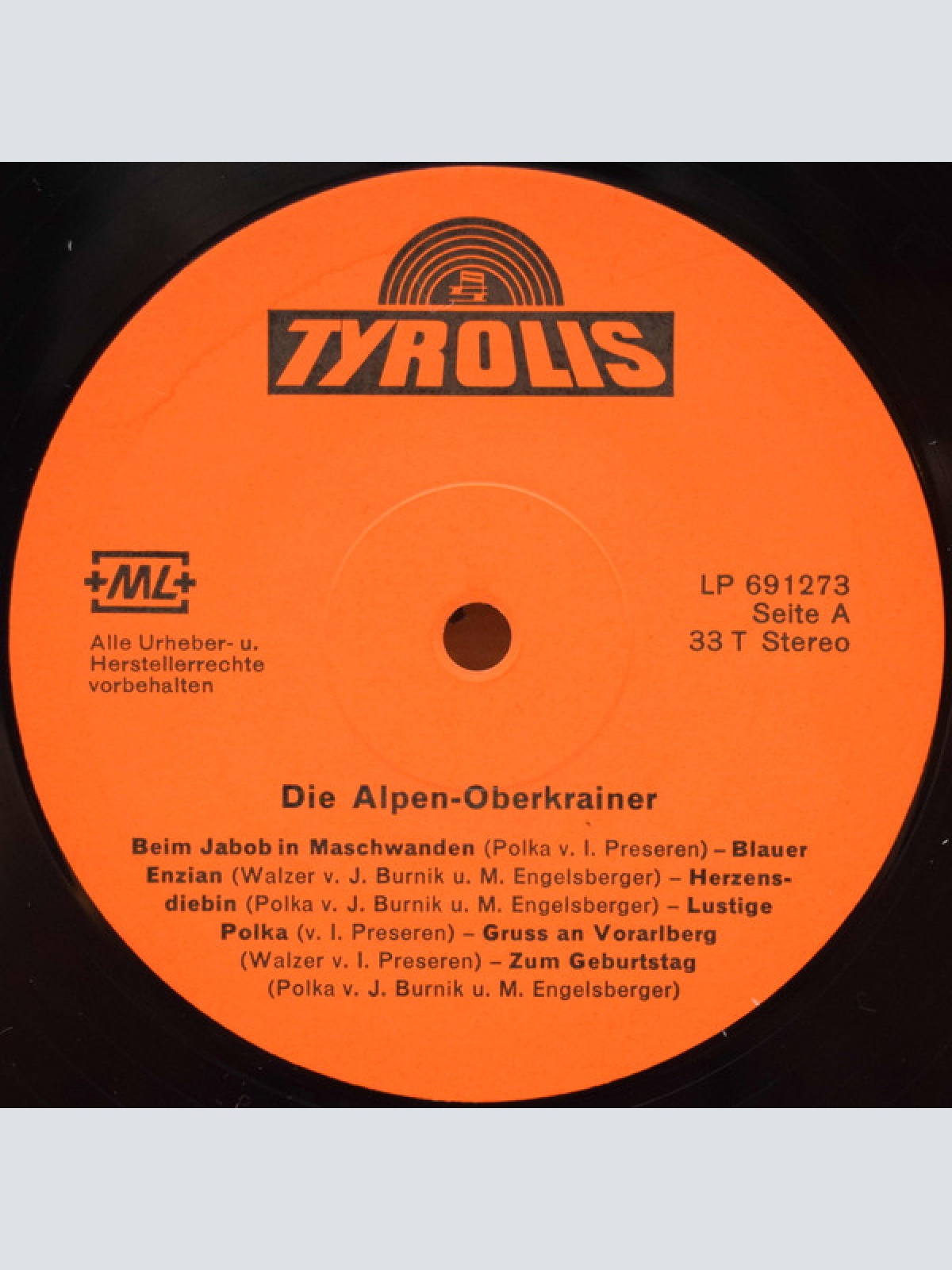 Vinyl / Die Orig. Alpen-Oberkrainer* - Bringen: