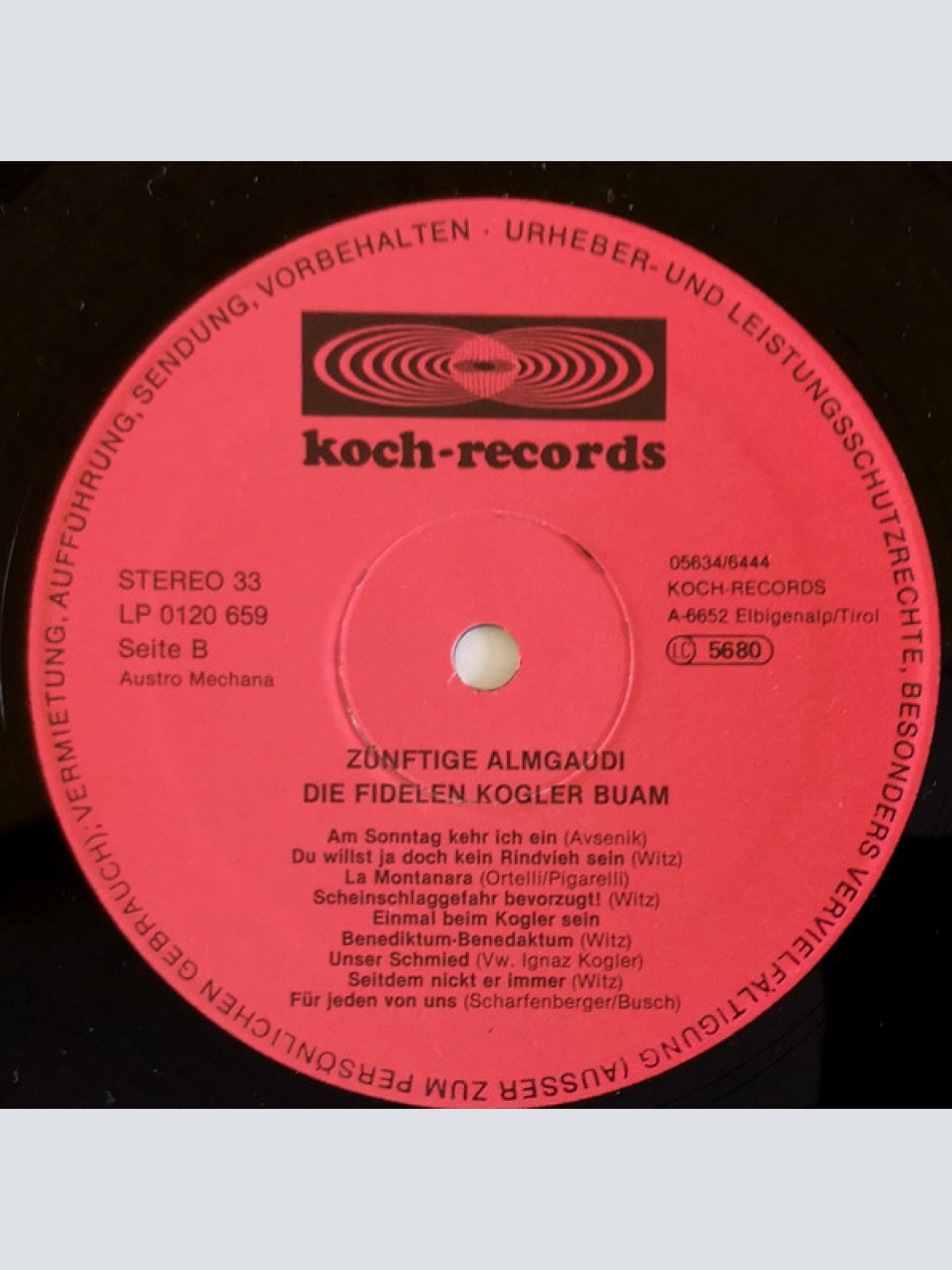 Vinyl / Die Fidelen Kogler Buam - Zünftige Almgaudi Am Koglerhof