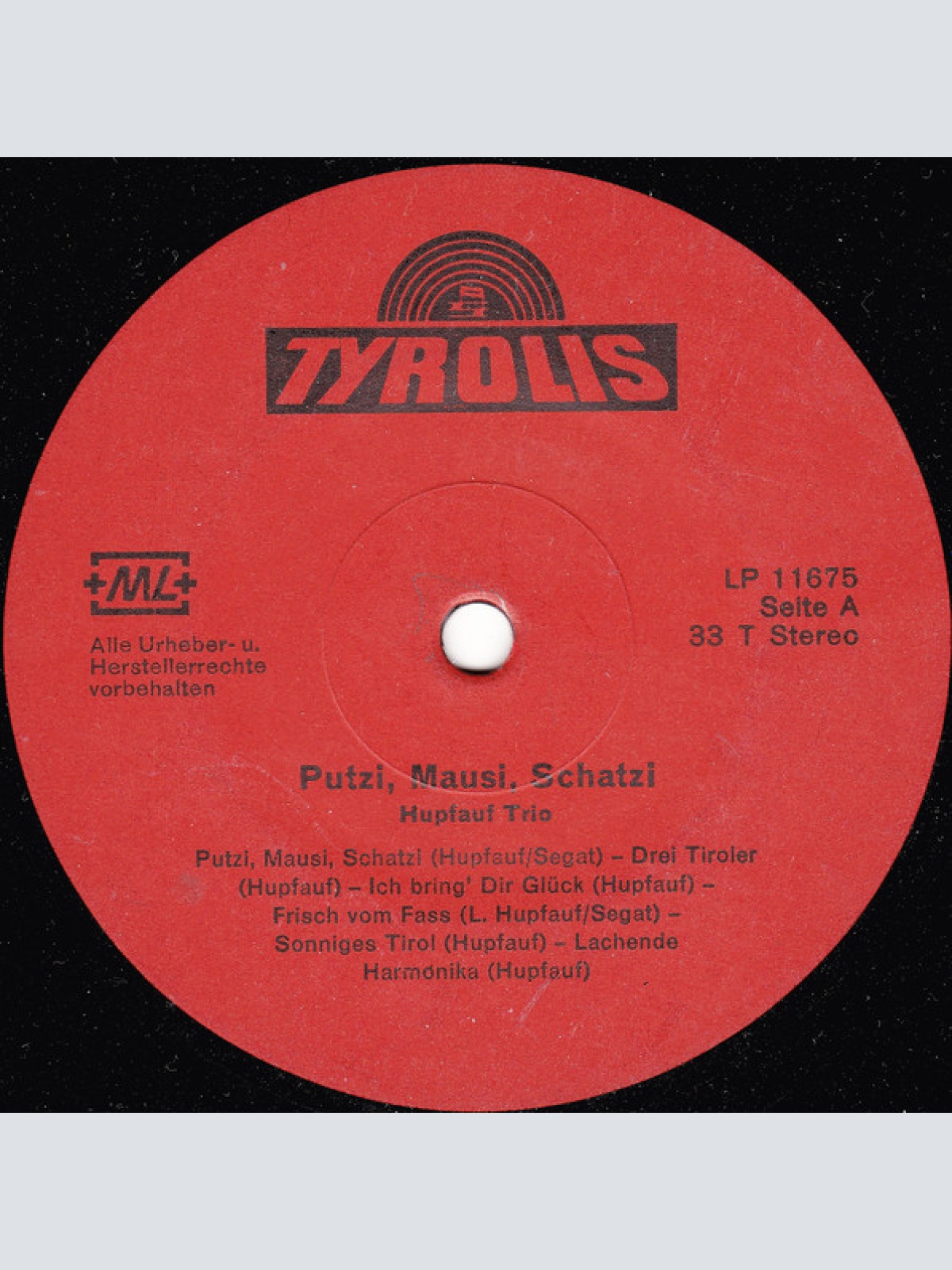 Vinyl / Hupfauf Trio - Putzi, Mausi, Schatzi