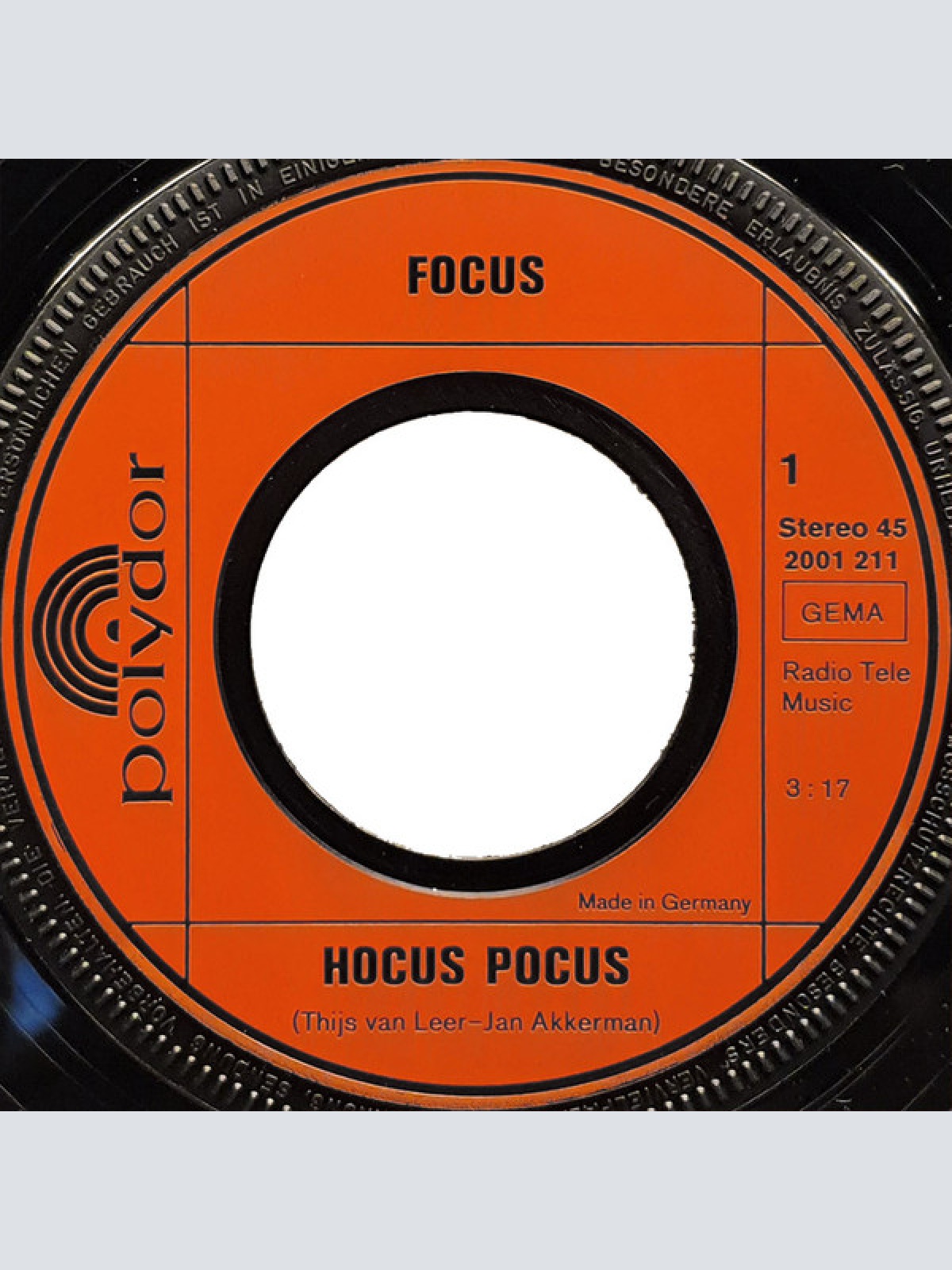 Vinyl / Focus (2) - Hocus Pocus / Janis