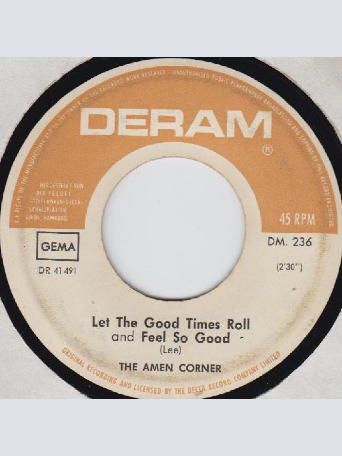 Vinyl / Amen Corner - Let The Good Times Roll