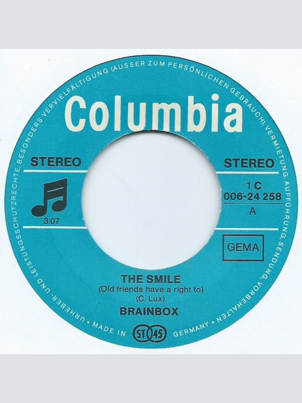 Vinyl / Brainbox (3) - The Smile / The Flight