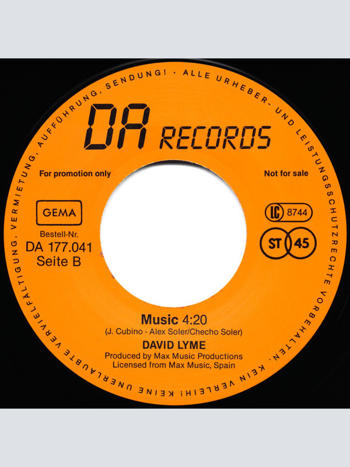 Vinyl / David Lyme - Bye, Bye Mi Amor