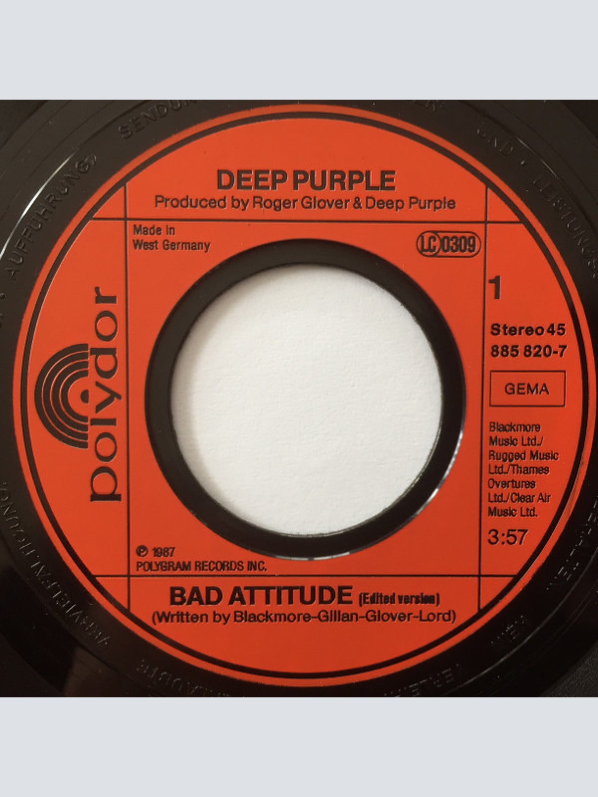 Vinyl / Deep Purple - Bad Attitude