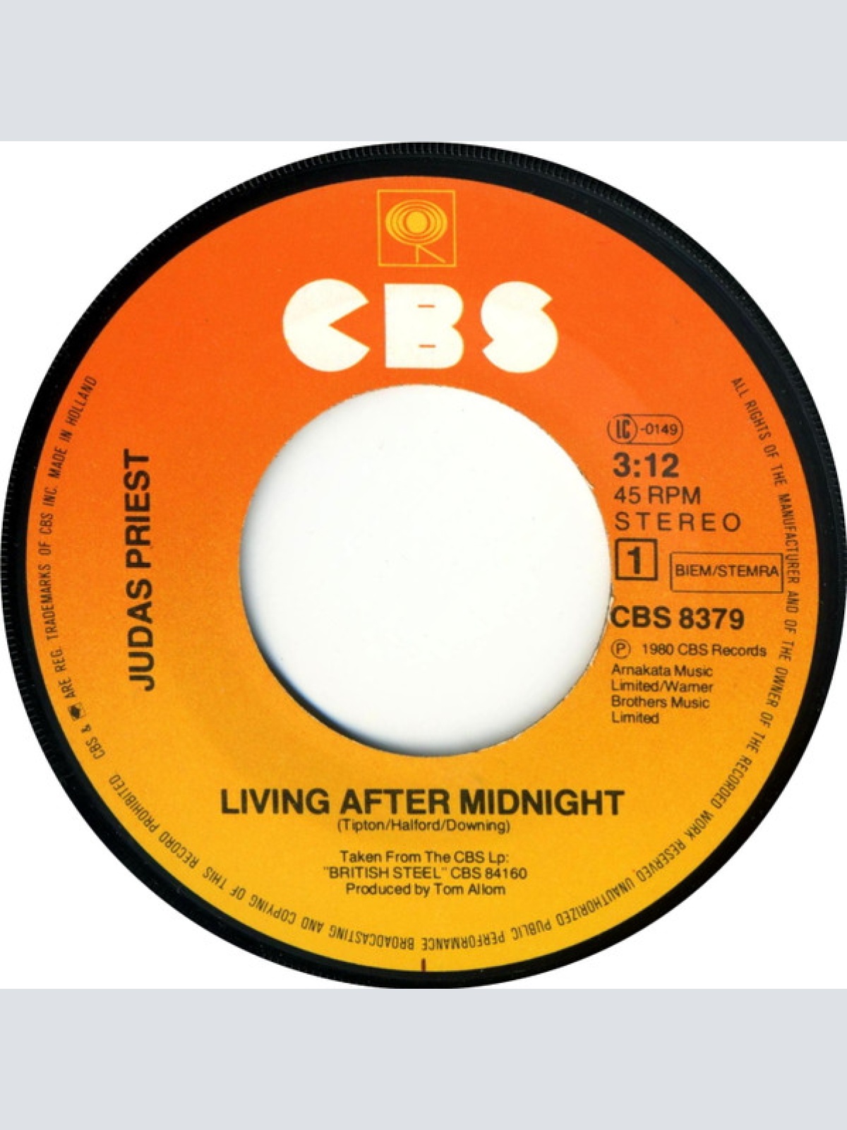 Vinyl / Judas Priest - Living After Midnight