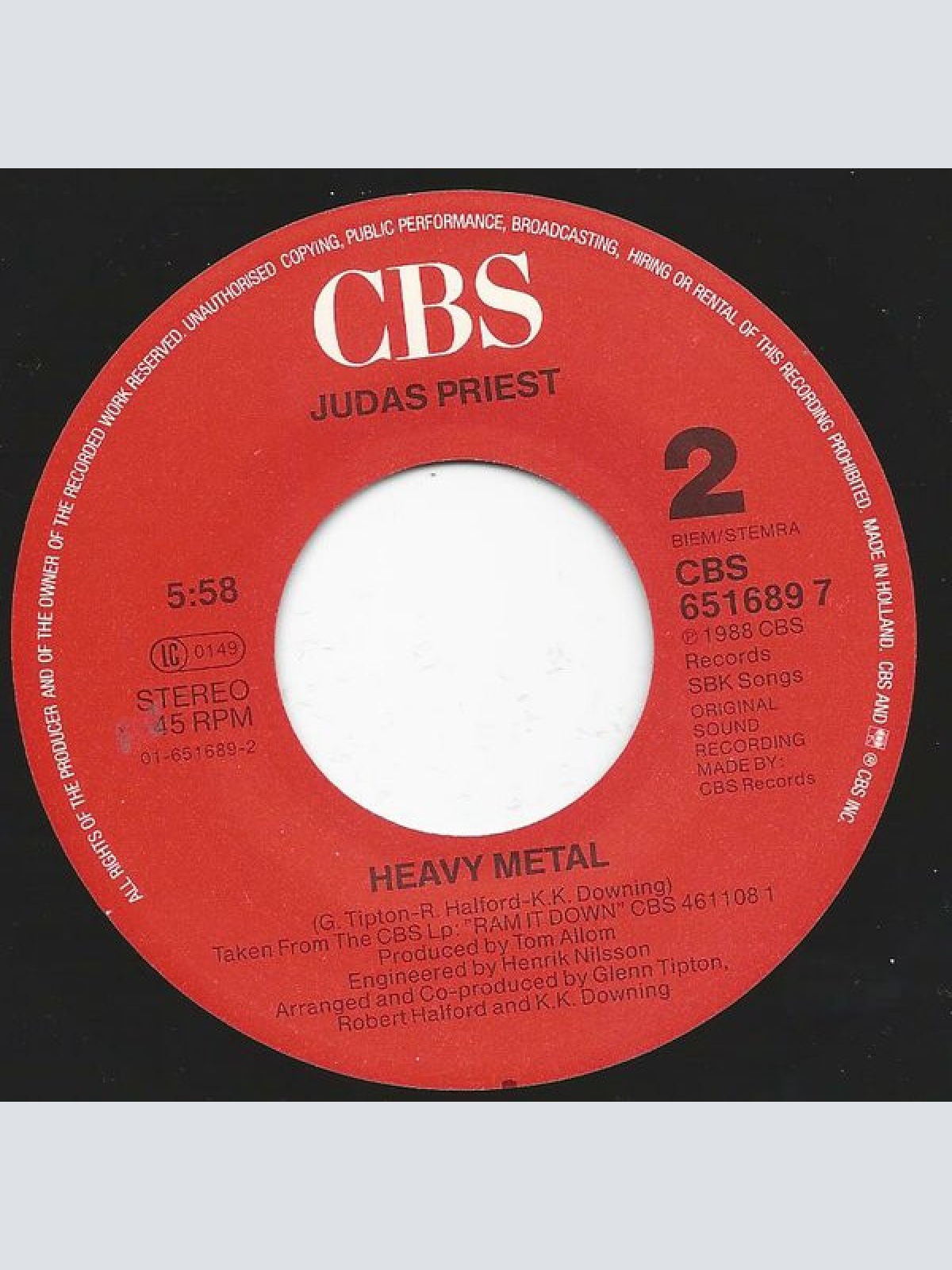 Vinyl / Judas Priest - Ram It Down