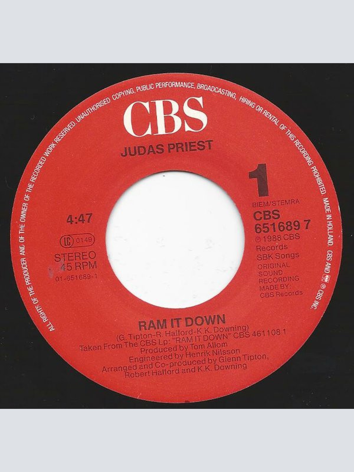 Vinyl / Judas Priest - Ram It Down