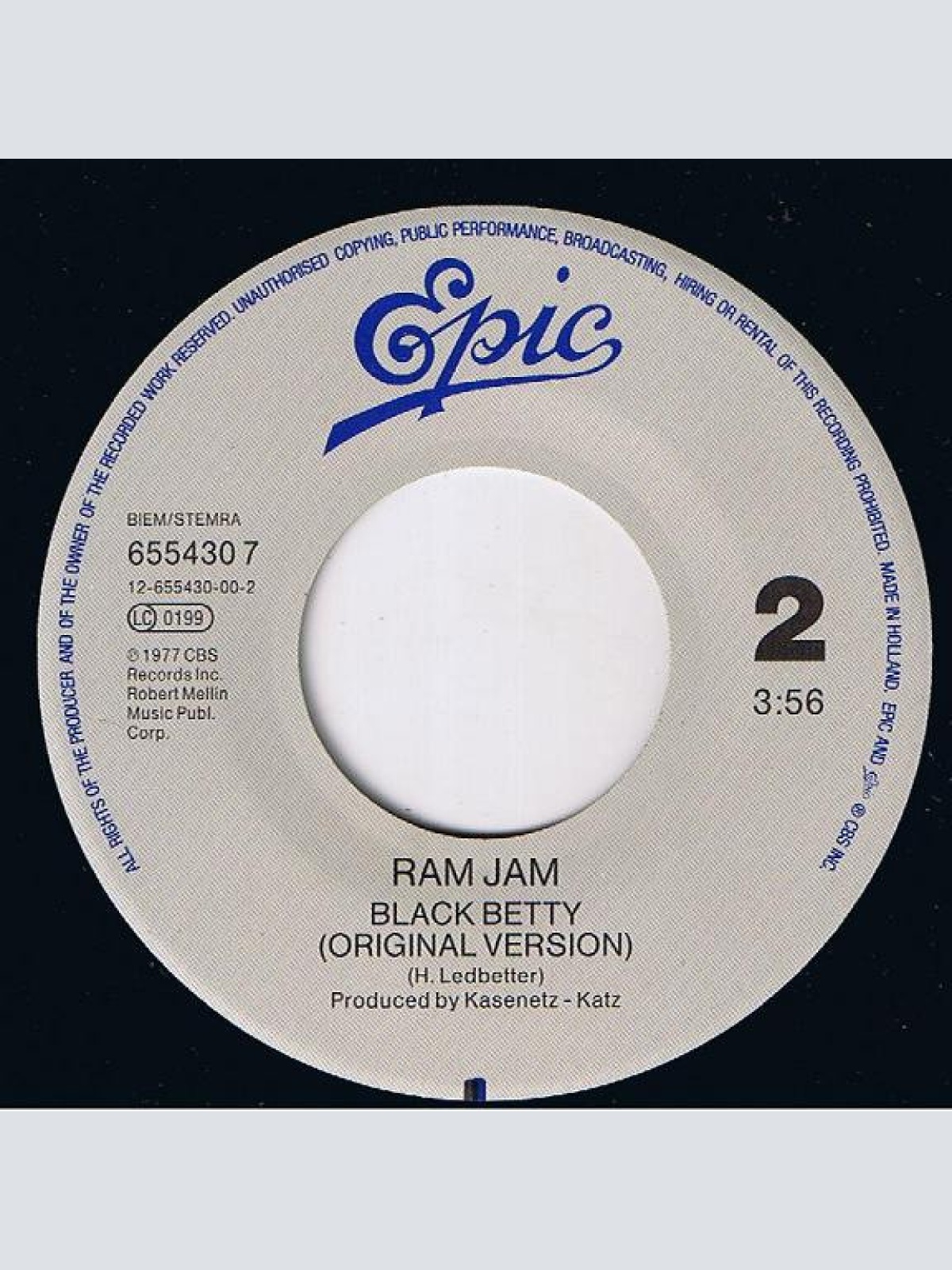 Vinyl / Ram Jam - Black Betty (Remix)