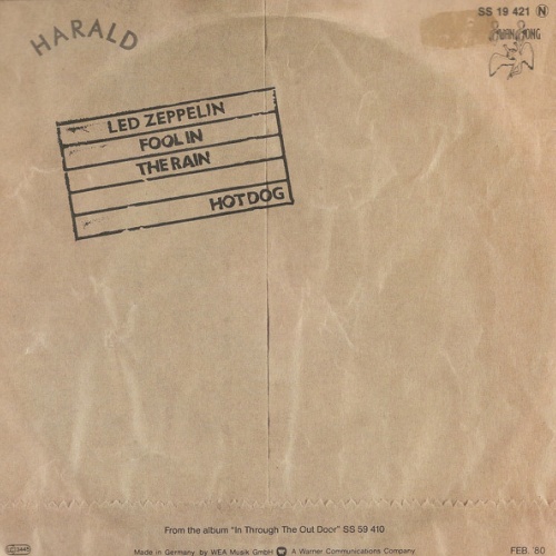 Vinyl / Led Zeppelin - Fool In The Rain / Hot Dog
