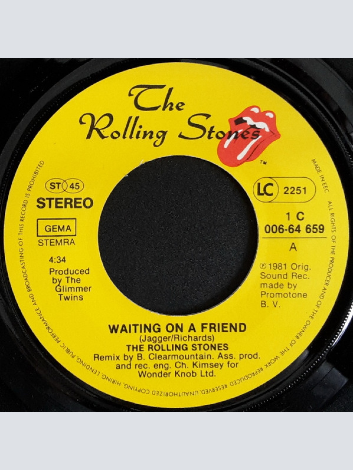 Vinyl / The Rolling Stones - Waiting On A Friend