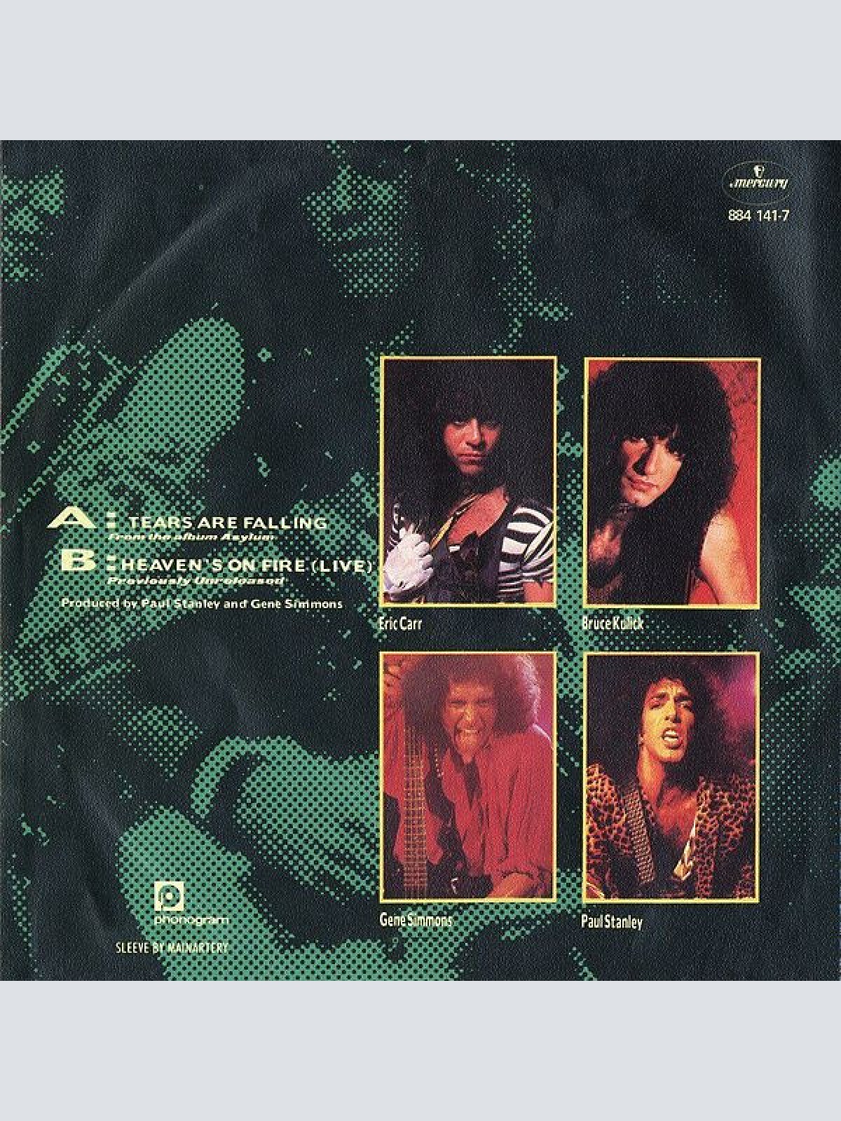 Vinyl / Kiss - Tears Are Falling / Heaven's On Fire (Live)