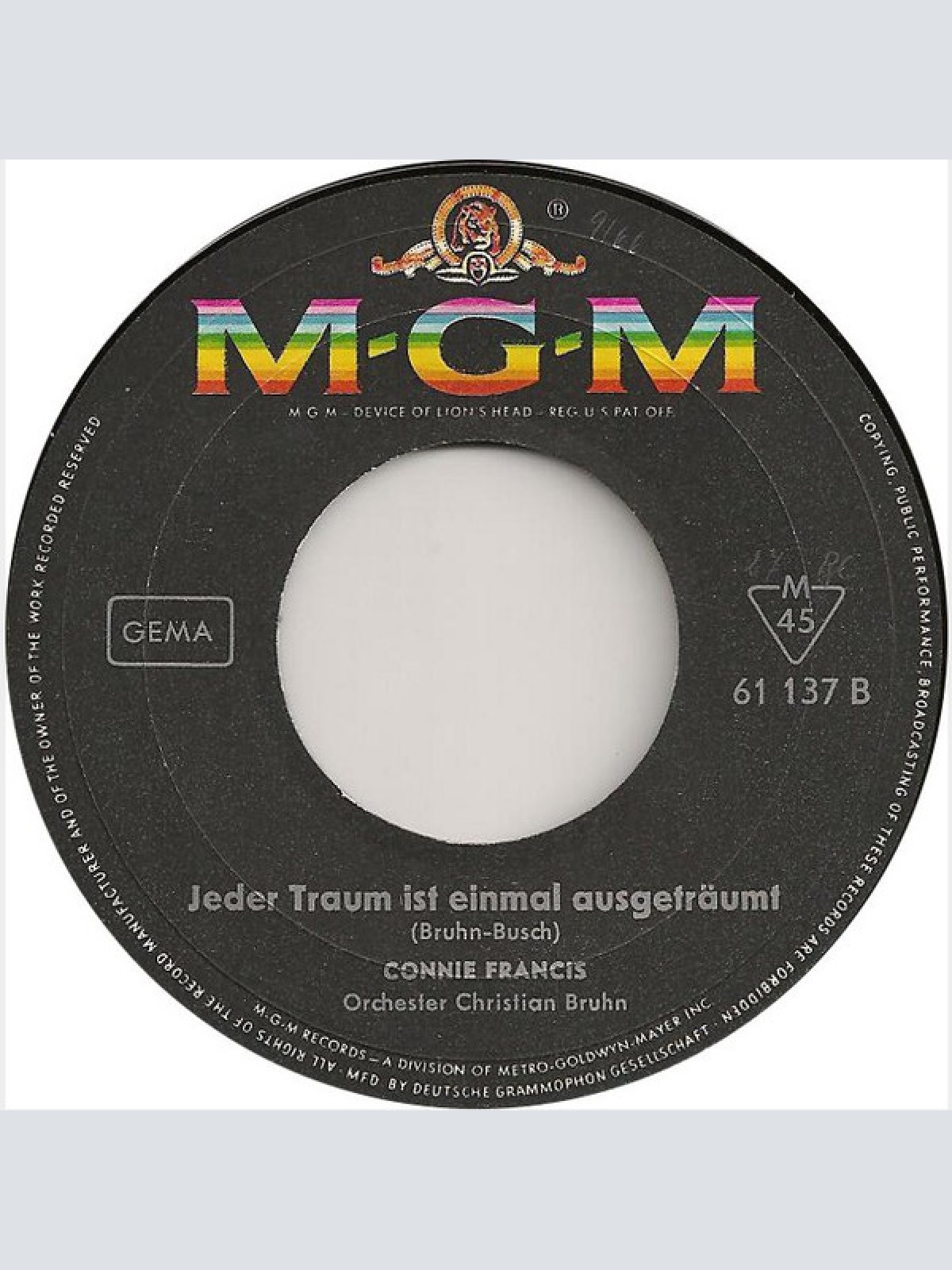 Vinyl / Connie Francis - Meine Reise Ist Zu Ende