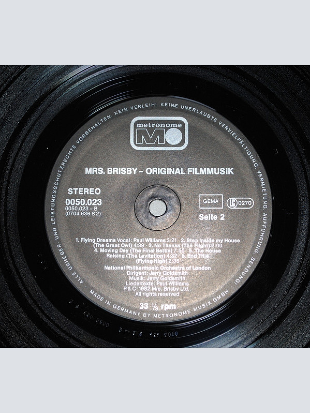 Vinyl / Jerry Goldsmith - Mrs. Brisby Und Das Geheimnis von Nimh (Original Filmmusik)