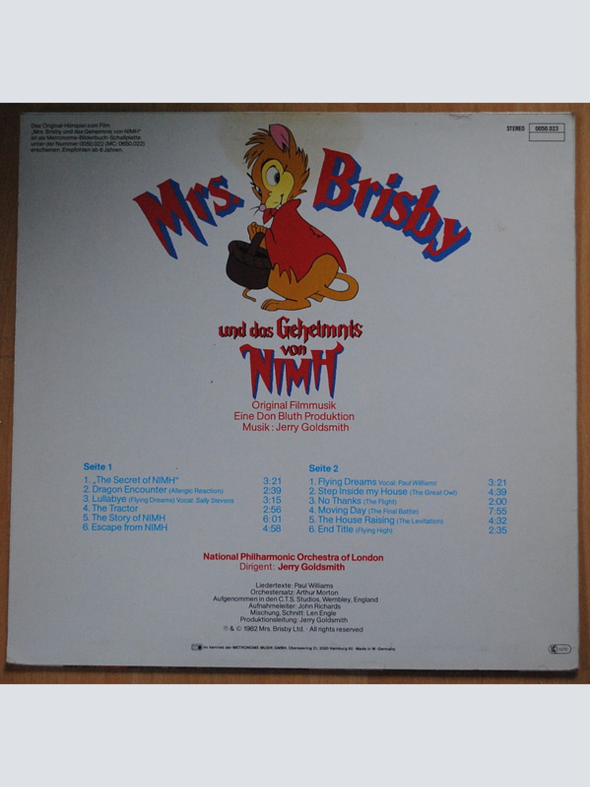 Vinyl / Jerry Goldsmith - Mrs. Brisby Und Das Geheimnis von Nimh (Original Filmmusik)
