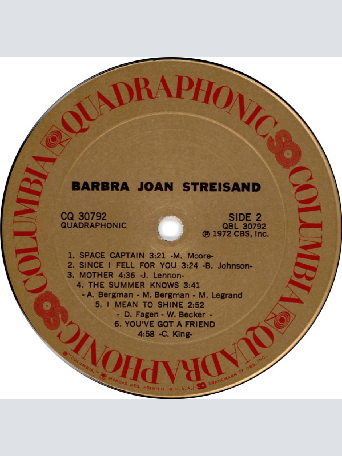 Vinyl / Barbra Joan Streisand* - Barbra Joan Streisand