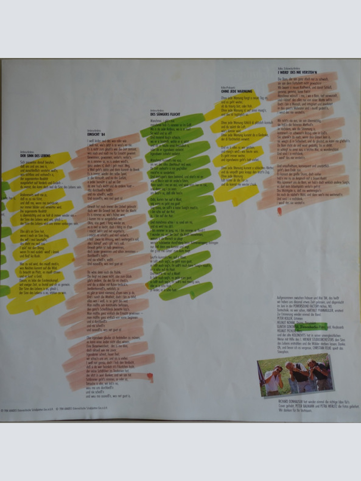 Vinyl / W. Ambros*, № 1* - Der Sinn Des Lebens