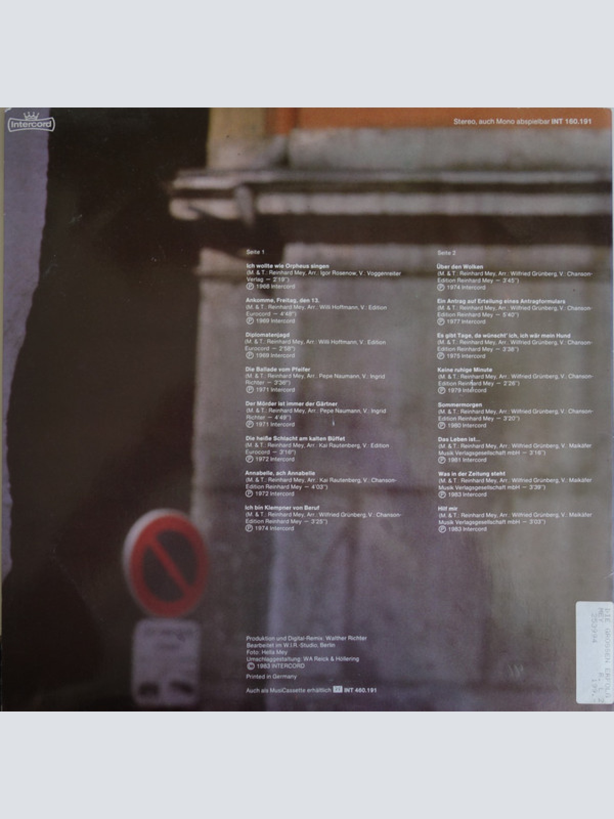 Vinyl / Reinhard Mey - Die Großen Erfolge