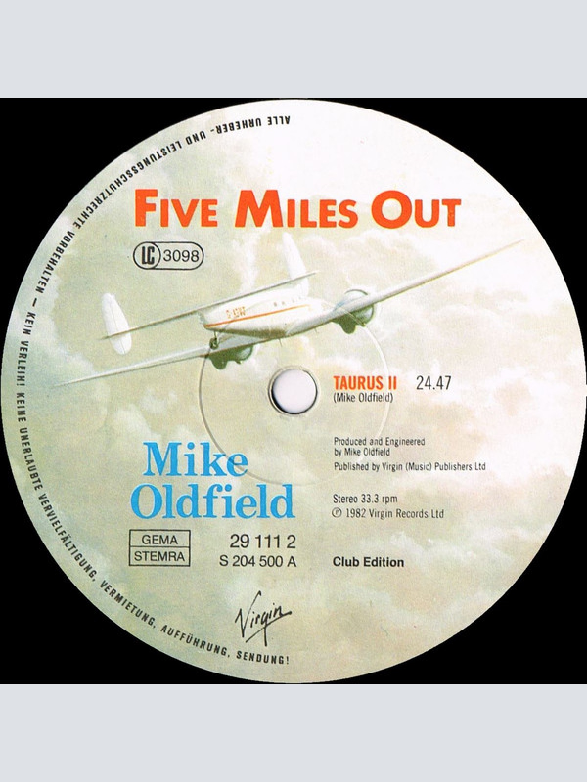 Vinyl / Mike Oldfield - Five Miles Out