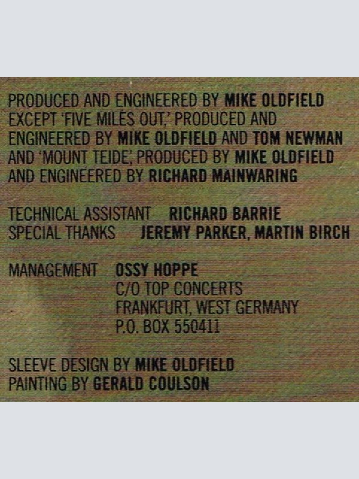 Vinyl / Mike Oldfield - Five Miles Out