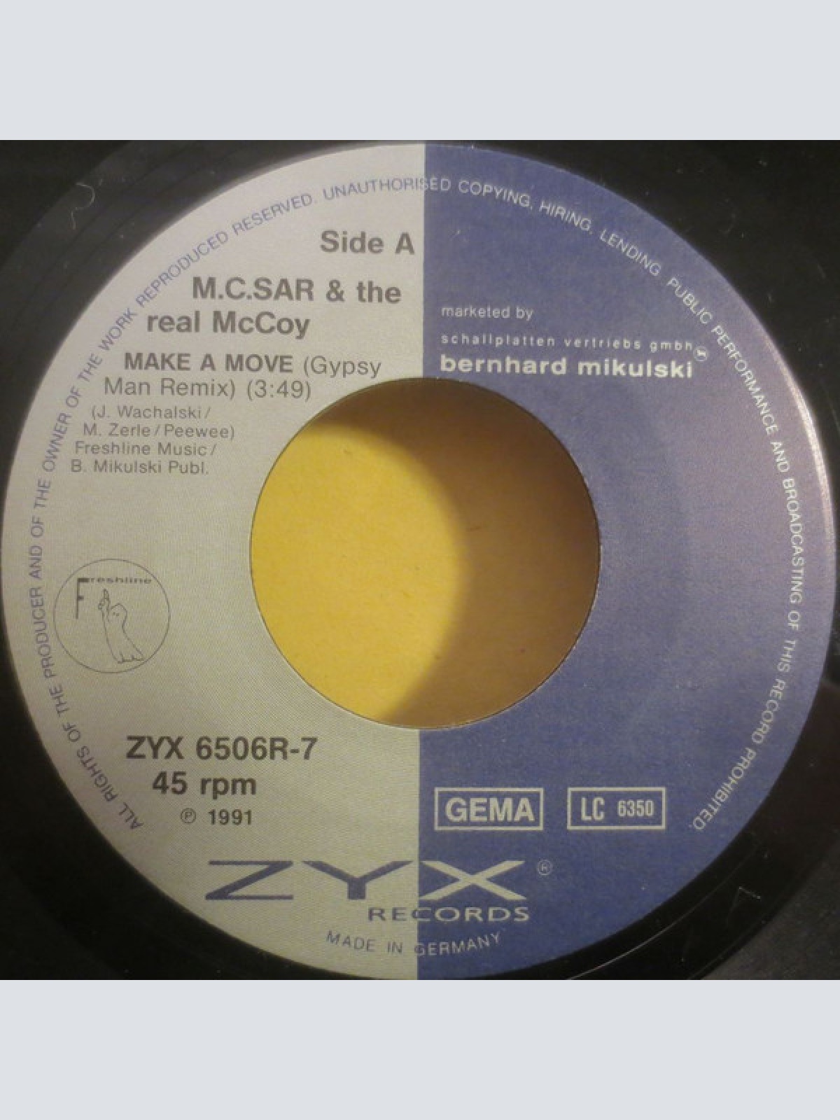 Vinyl / M.C. Sar & The Real McCoy* - ... Make A Move! (Gypsy Man Remix)