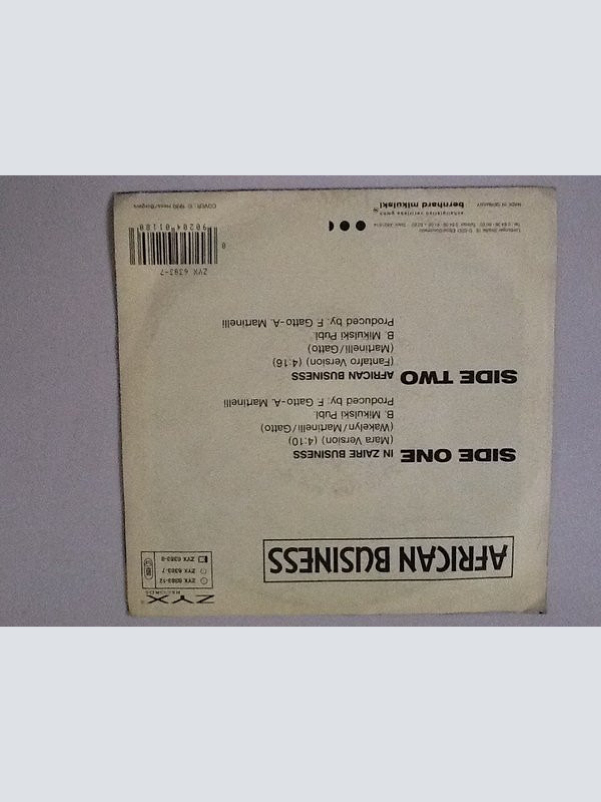 Vinyl / African Business - In Zaire Business (Mara Version)