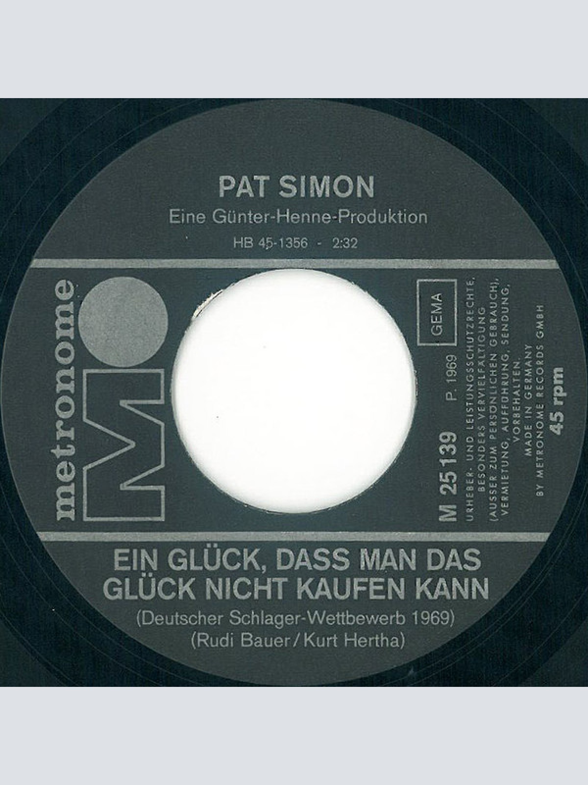 Vinyl / Pat Simon - Ein Glück, Daß Man Das Glück Nicht Kaufen Kann