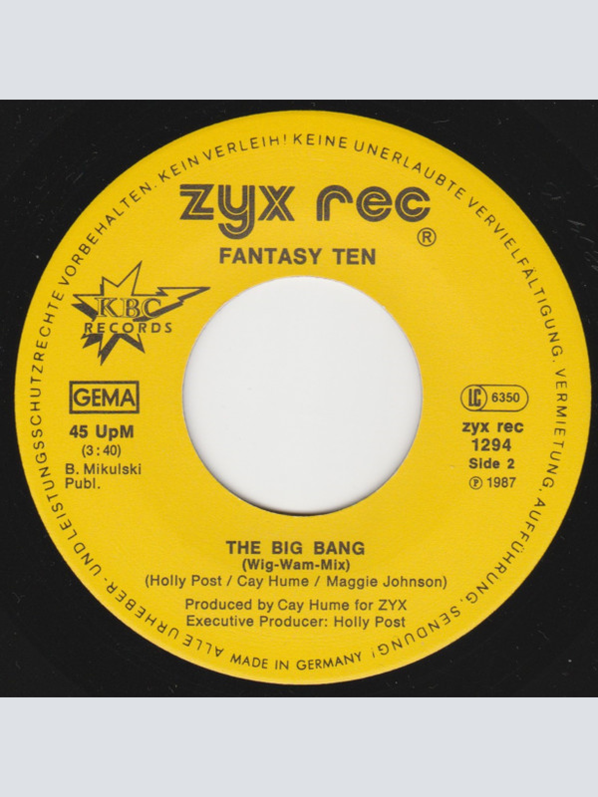 Vinyl / Fantasy Ten - The Big Bang