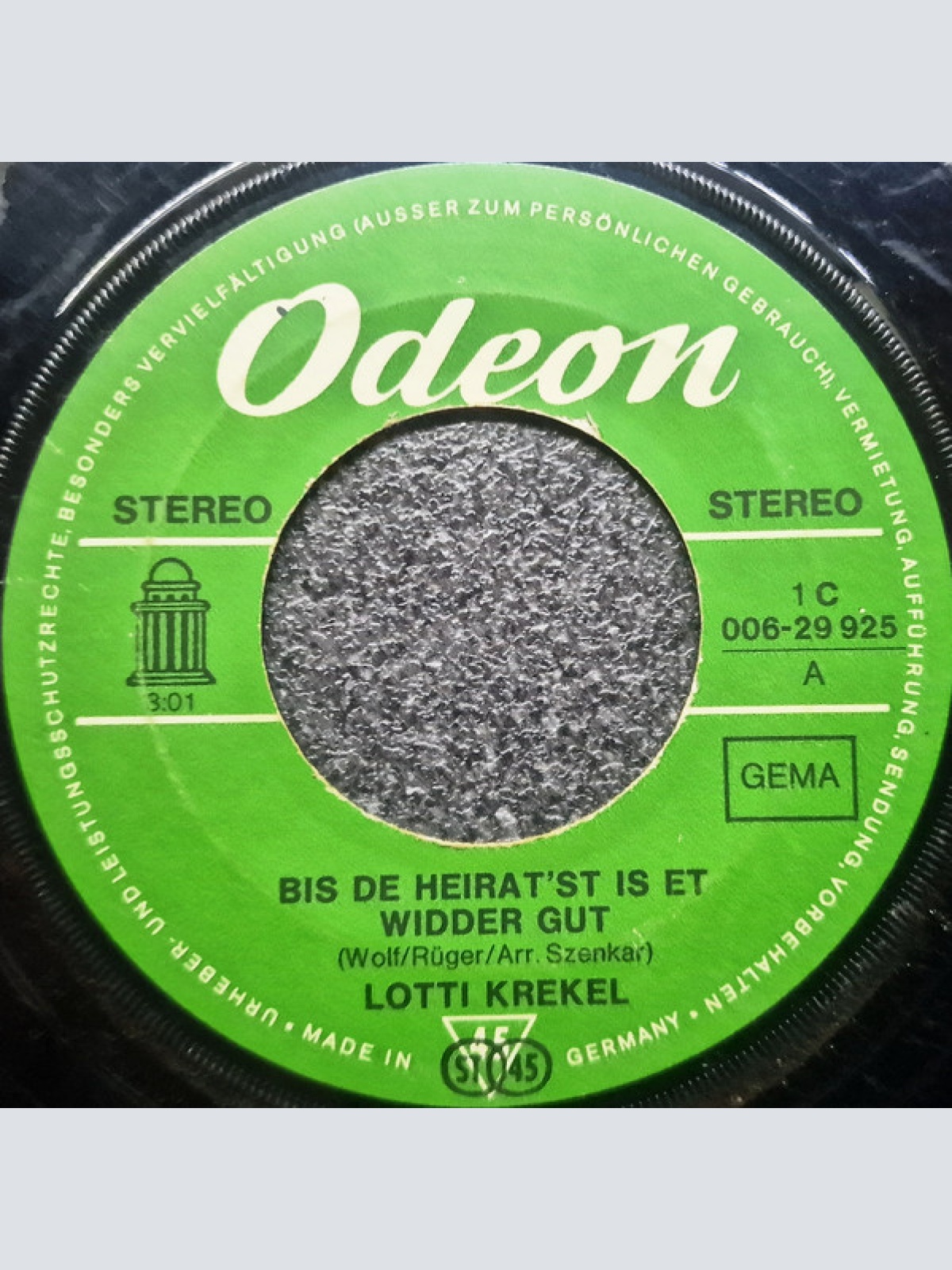 Vinyl / Lotti Krekel - Bis De Heirat'st Is Et Widder Gut