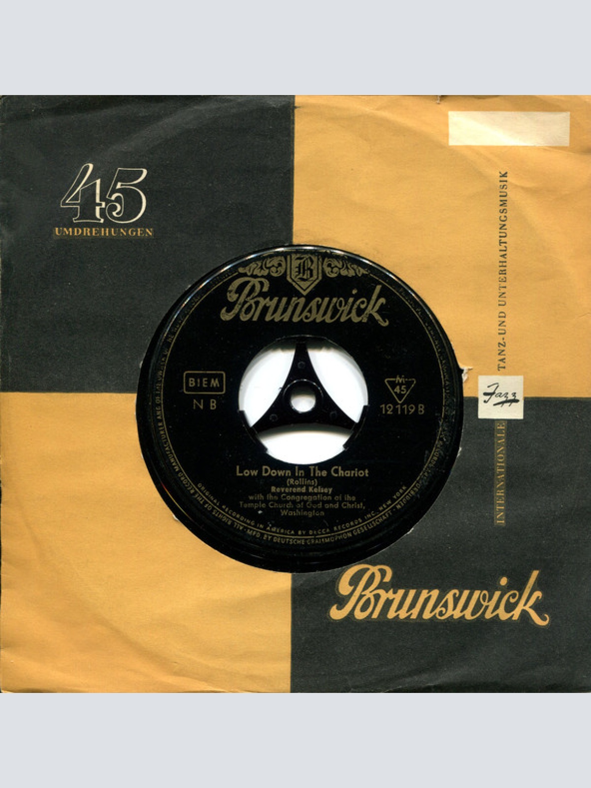 Vinyl / Reverend Kelsey With The Congregation Of The Temple Church Of God And Christ, Washington* - Little Boy / Low Down The Chariot